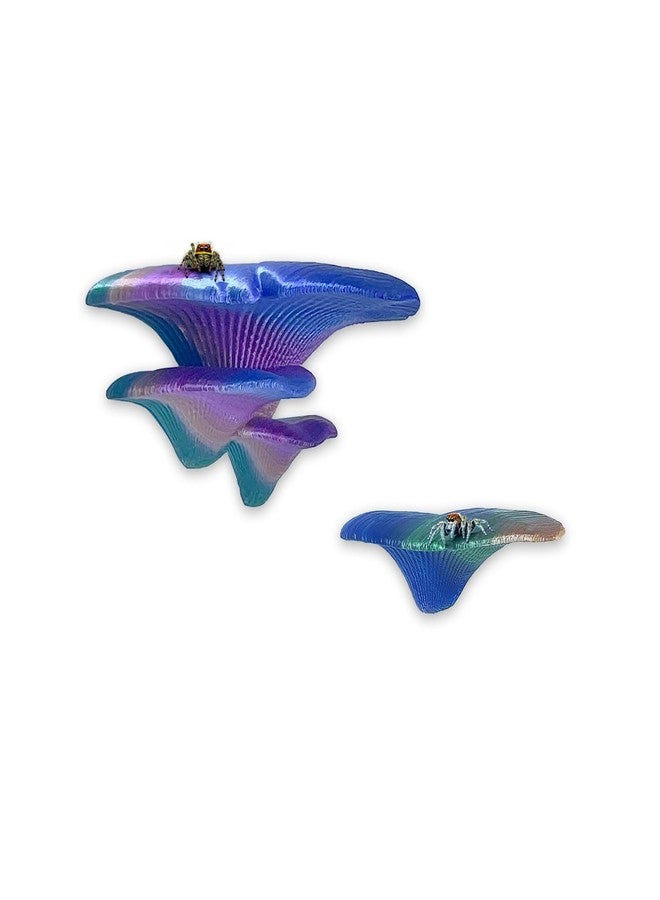 Daerky Jumping Spider Mushroom Shelf, Magnetically Concealed Jumping Spider Habitat,Serves As Enclosure Decorate Accessories for Spider Climbing Feeding and Platforms (Gradient) - Image 1